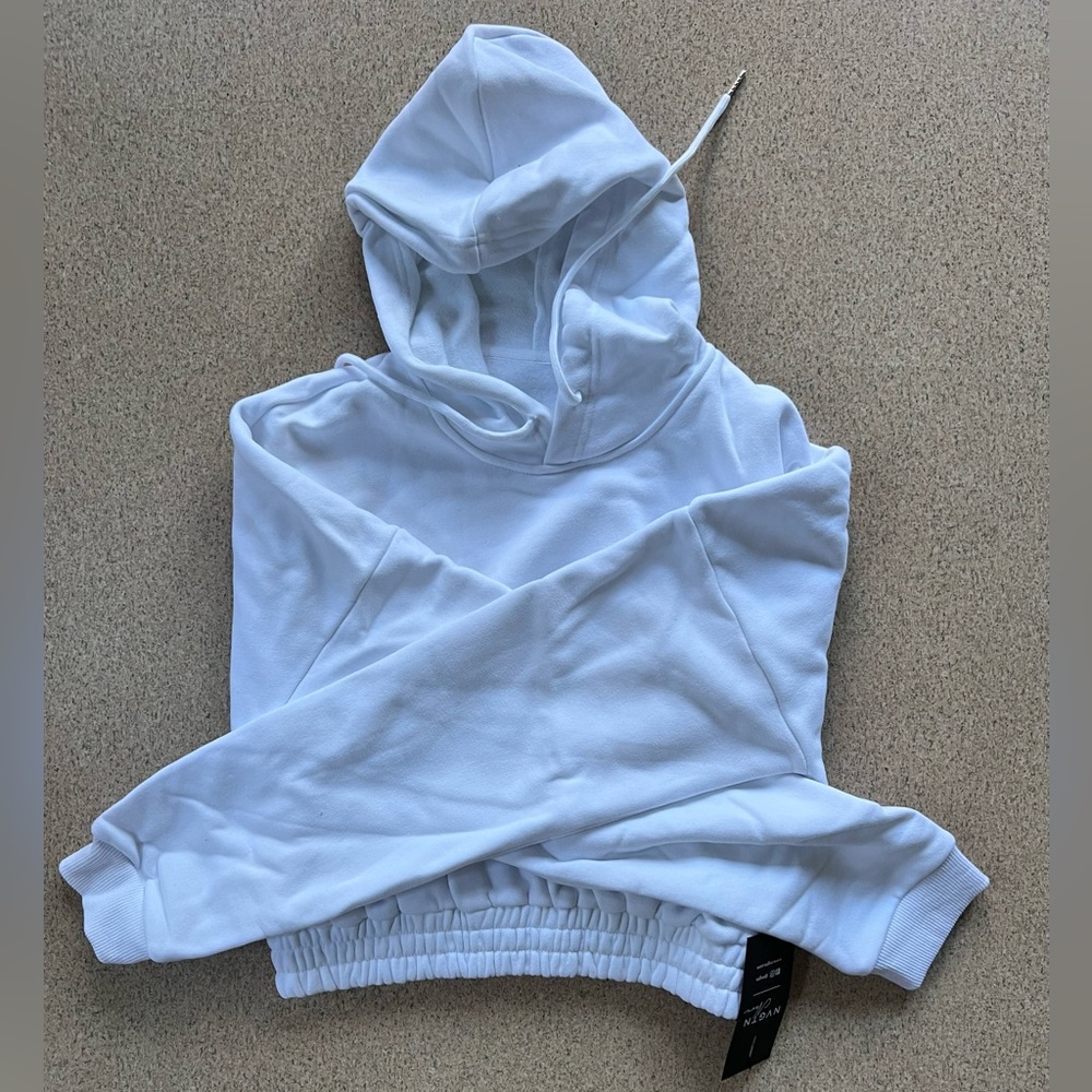 NVGTN Cropped Hoodie - White